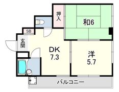 サンパレス21門戸の間取り画像