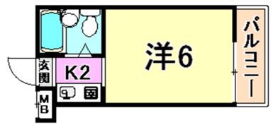 ダイドーメゾン御影2の間取り画像
