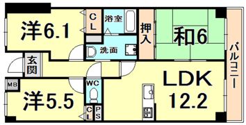 ウエストヒルズ1の間取り画像