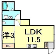 フラッツ西立花の間取り画像