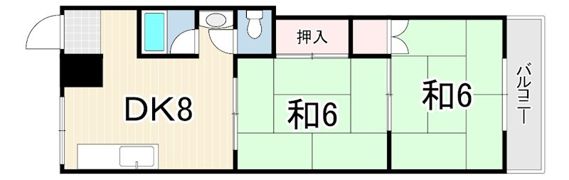 阪山ハイツA棟の間取り画像