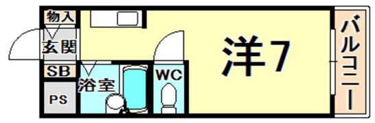 サンハイツ白鳩3の間取り画像