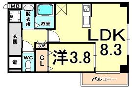 ハイズコート武庫川の間取り画像