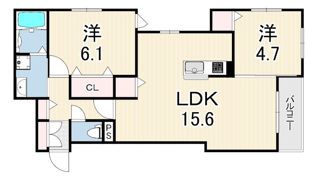 サグレス甲子園口の間取り画像