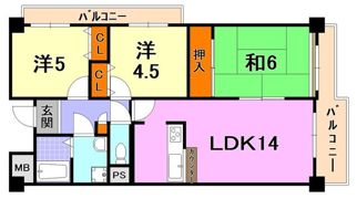 ライフ新神戸の間取り画像
