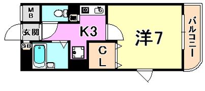 フローラ甲南山手の間取り画像
