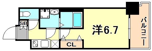 レジュールアッシュ神戸元町の間取り画像