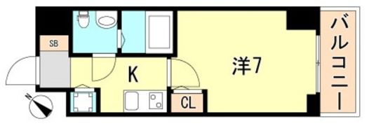セレニテ神戸元町クレアの間取り画像