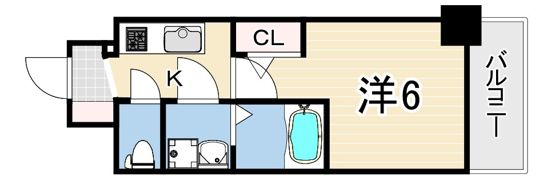 エスリード神戸大倉山ヒルズの間取り画像