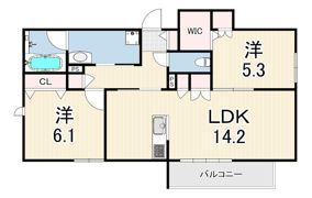 HEBEL MAISON 甲東園の間取り画像