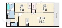 HEBEL MAISON 甲東園の間取り画像