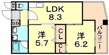 ドルチェ・ヴィータ新神戸の間取り画像