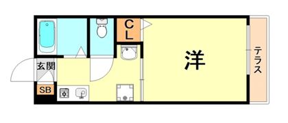 えぼしハイツ六甲の間取り画像