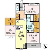 リアン朝霧の間取り画像