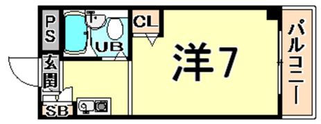 フラット鳴尾の間取り画像
