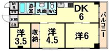 塚口レジデンスの間取り画像