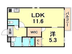 フジパレス津門中央公園3番館の間取り画像