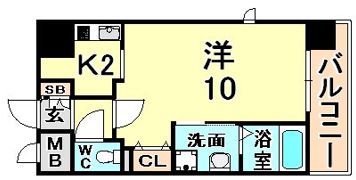 レジュールアッシュ尼崎駅前の間取り画像
