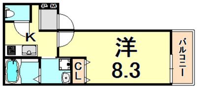 フジパレス西立花7番館の間取り画像
