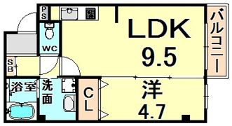 エメラルドオーシャン西宮の間取り画像