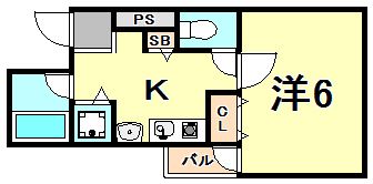 S-FORT神戸三宮北の間取り画像