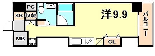 レジディア神戸磯上の間取り画像