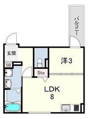 リブレメゾン住吉1の間取り画像