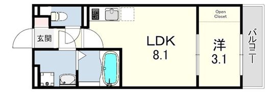 リブレメゾン住吉2の間取り画像