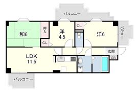 ゼフィール芦屋の間取り画像