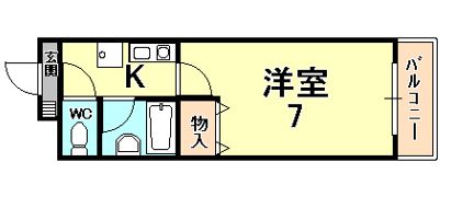 オプティ岡本山手の間取り画像