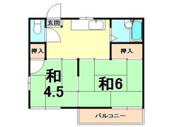 ハイツ夙川公園の間取り画像
