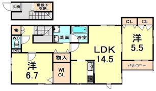 アビテ甲陽園の間取り画像