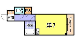 ブランシュ甲東園の間取り画像