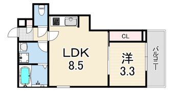 ジーメゾン立花ブレイズの間取り画像