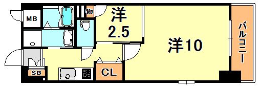 レジディア神戸三宮プレイスの間取り画像