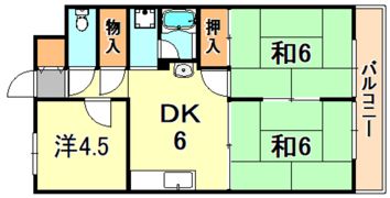 多聞ニューハイツの間取り画像