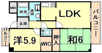 ソアール門戸荘の間取り画像