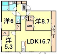 ハイムさくら夙川の間取り画像