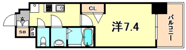 エスライズ神戸三宮山手通弐番館の間取り画像