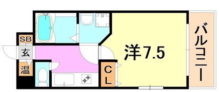 アスヴェル神戸元町の間取り画像