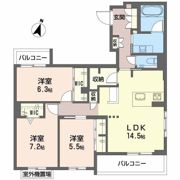 シャーメゾン トレドゥース 甲南山手の間取り画像