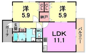 スリージェ壱番館の間取り画像