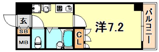 エスポワール三宮パート2の間取り画像