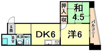奥野ビルの間取り画像