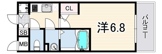 エスリードレジデンス神戸三宮の間取り画像