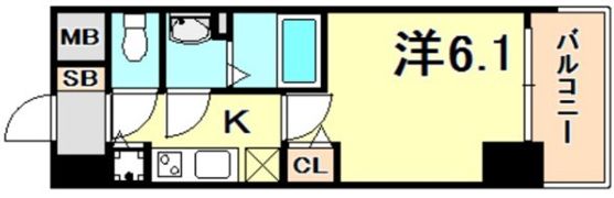 プレサンスジェネ新神戸ステーションフロントの間取り画像