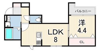 メイユール東難波の間取り画像