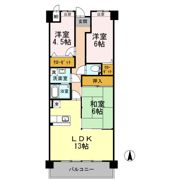 プラザハイツ二ツ屋B棟の間取り画像