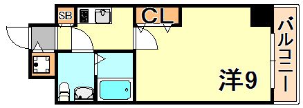 S-RESIDENCE神戸磯上通の間取り画像