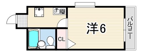 フラット甲東1の間取り画像